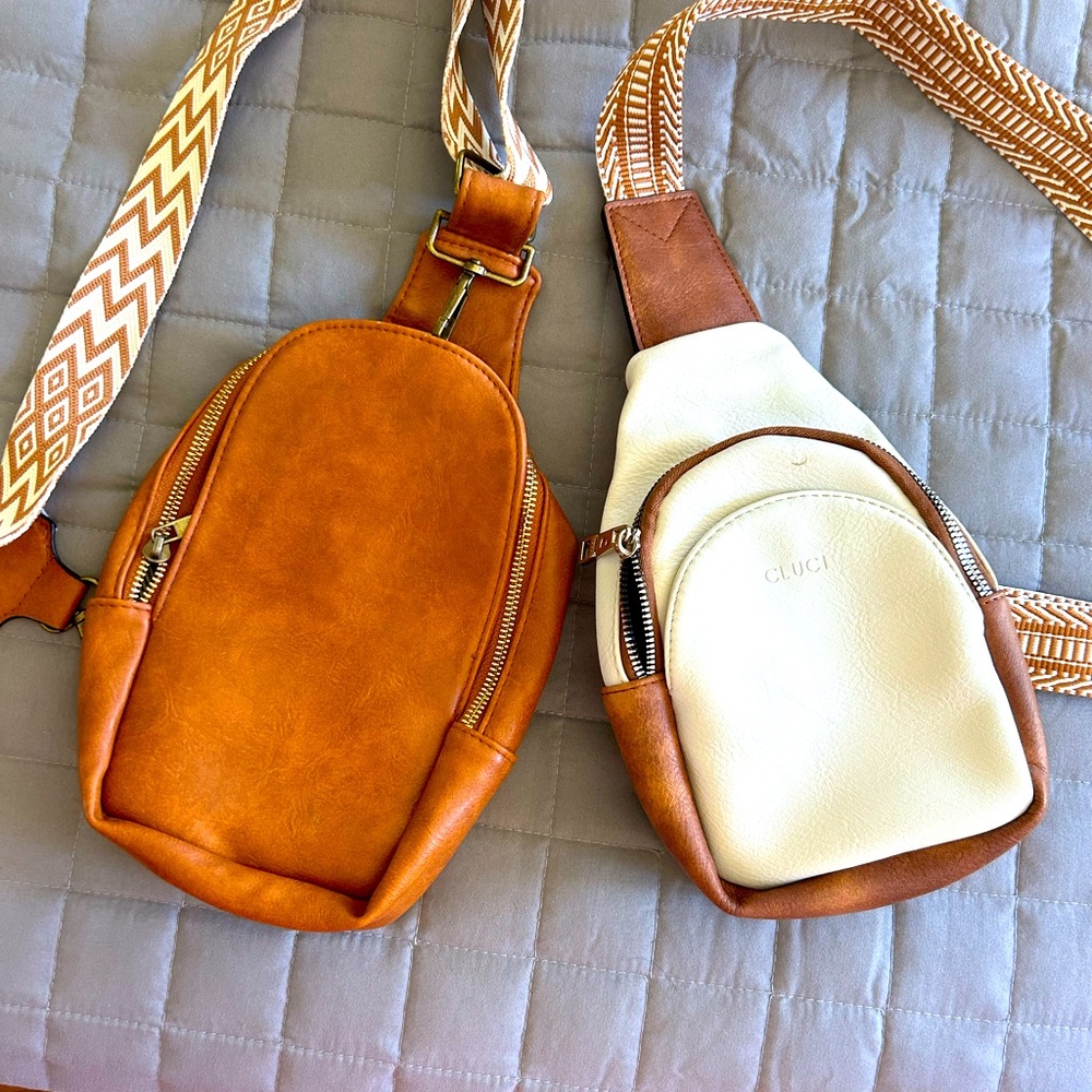 Two crossbody slings to go with every outfit. Great for concerts /sport events